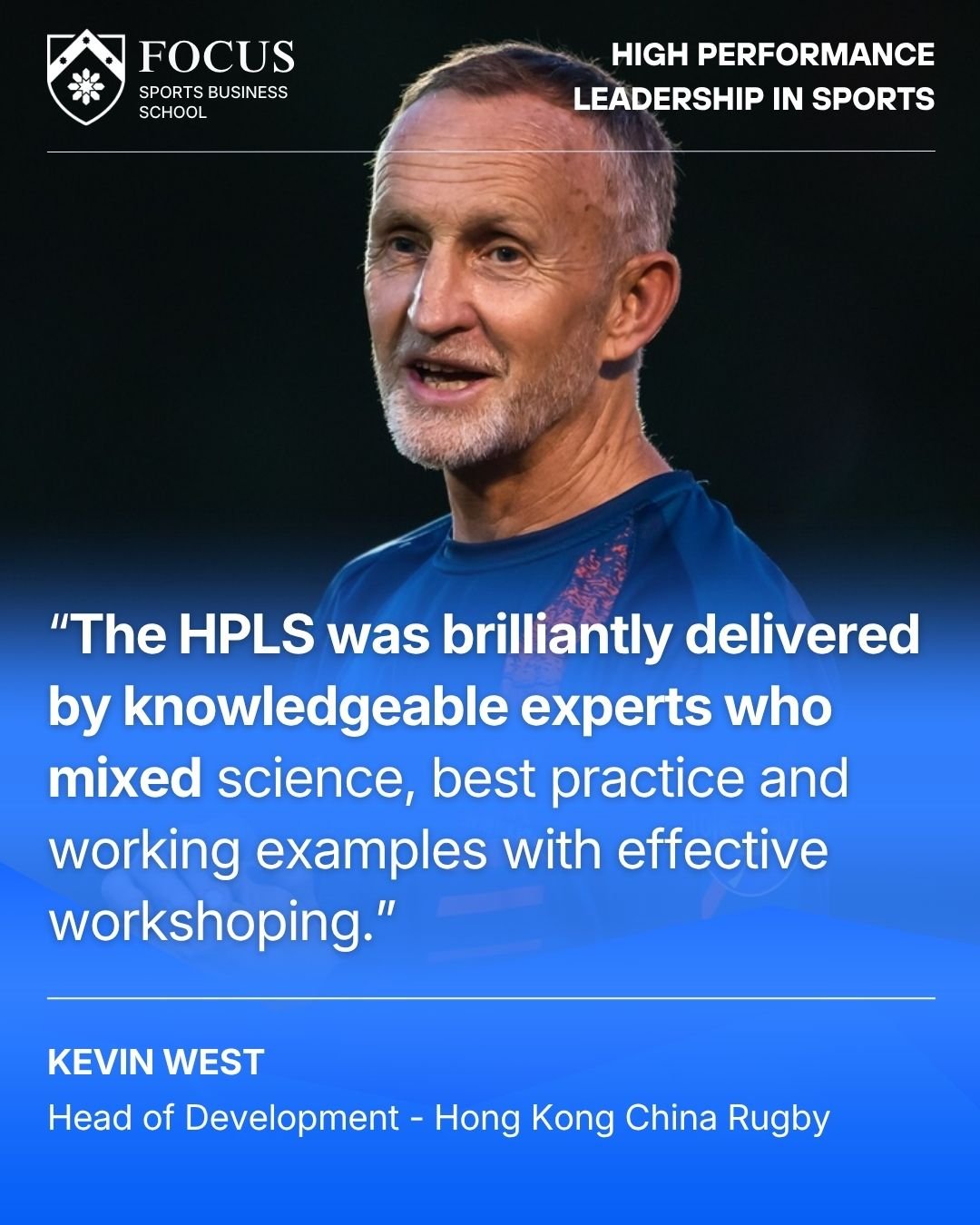 KevIn West Head of Development - Hong Kong China Rugby