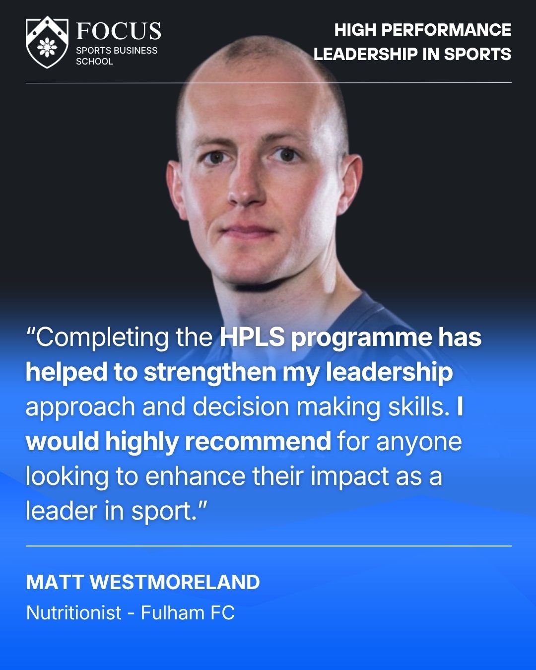 Matt Westmoreland Nutritionist - Fulham FC