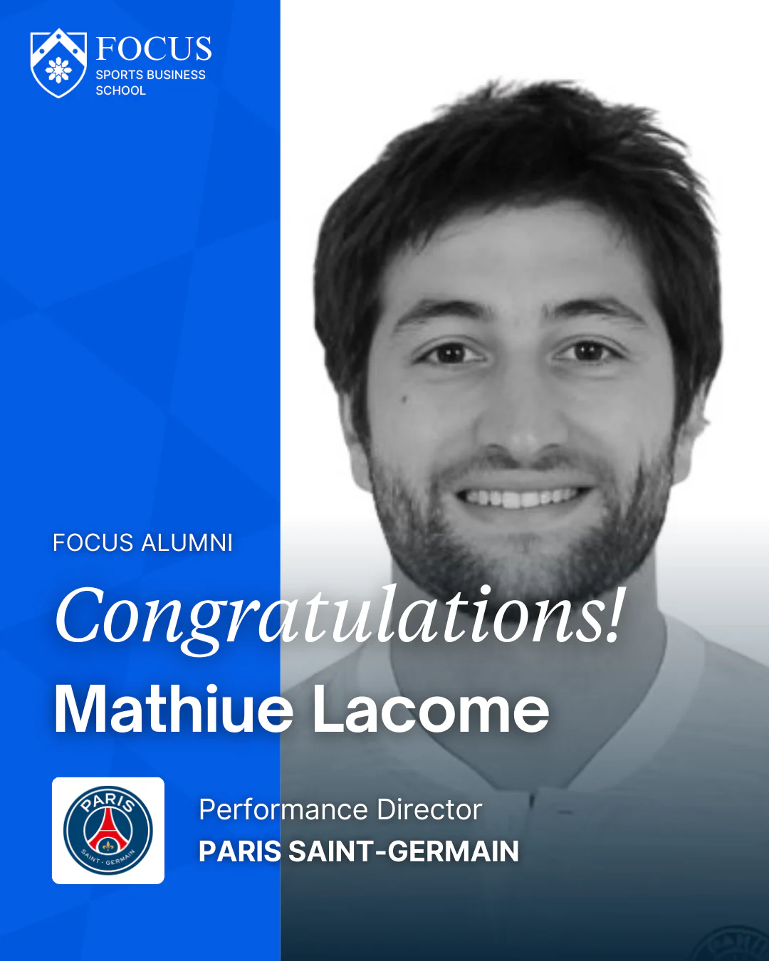FOCUS Sports BusIness School_Performance Director Paris Saint-Germain Mathiue Lacome