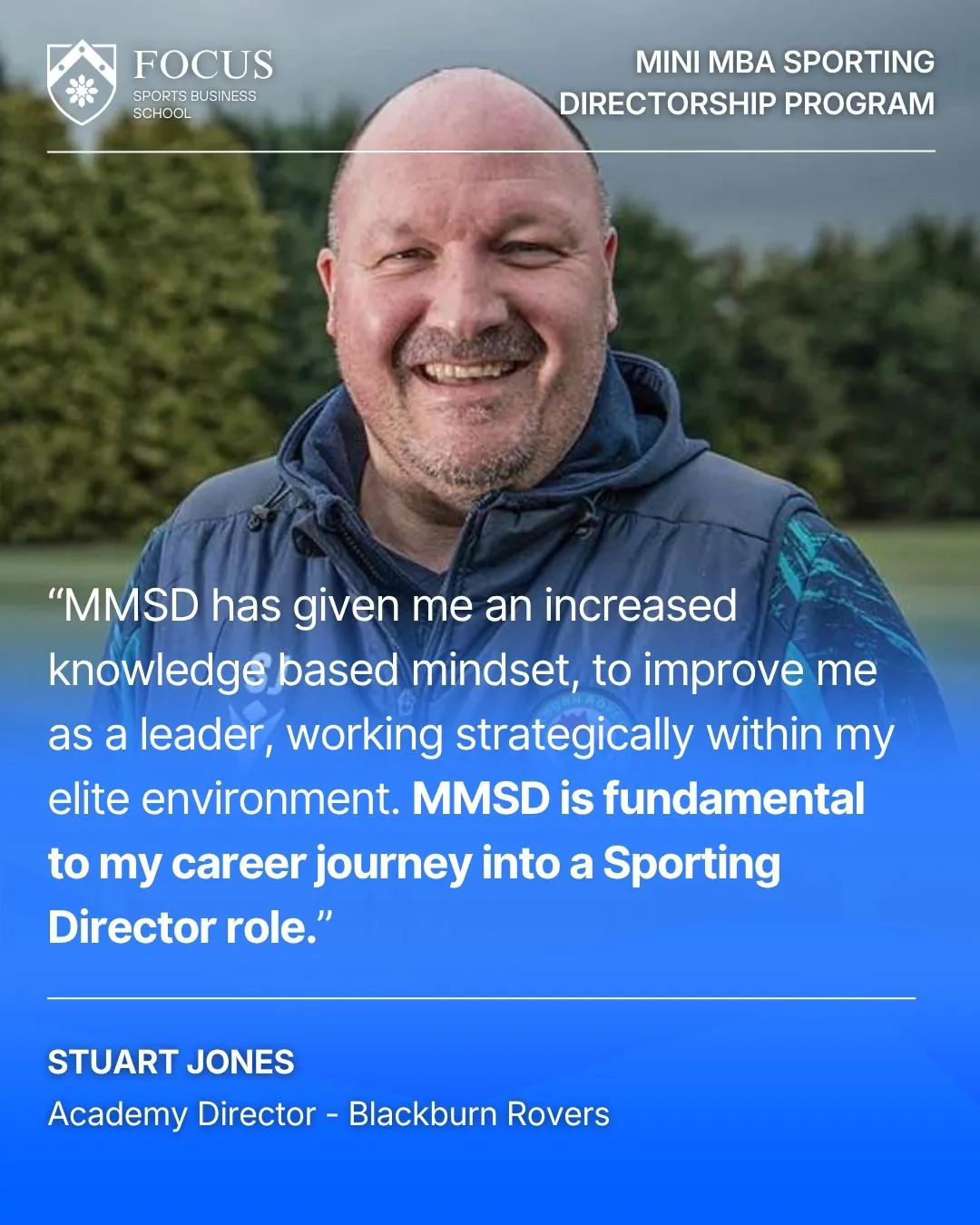 Stuart Jones Academy Director - Blackburn Rovers